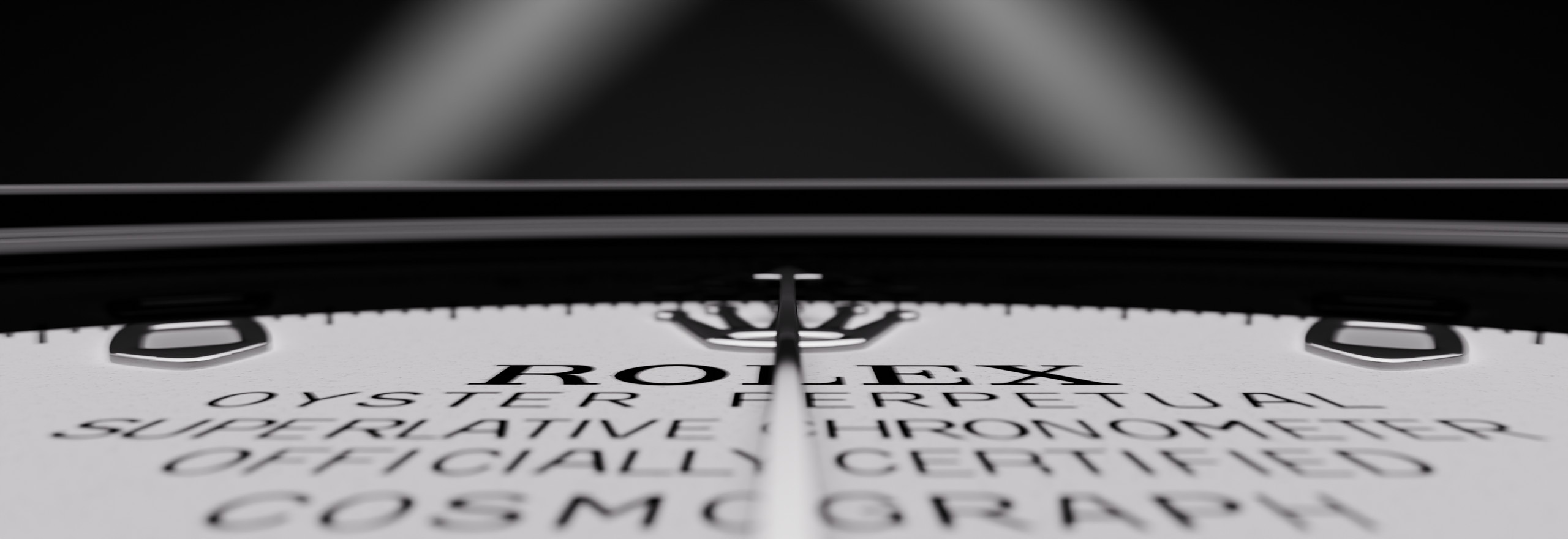 CGI Rolex dial render — macro product visualization